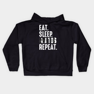 Santos T Shirt Funny Eat Sleep Repeat Soccer Brazil Kids Hoodie